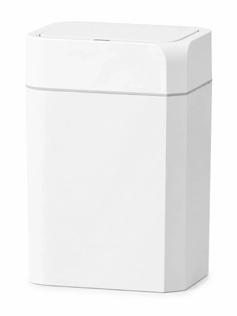 2.4 Gallon Small Automatic, White Plastic Touchless Trash Bin